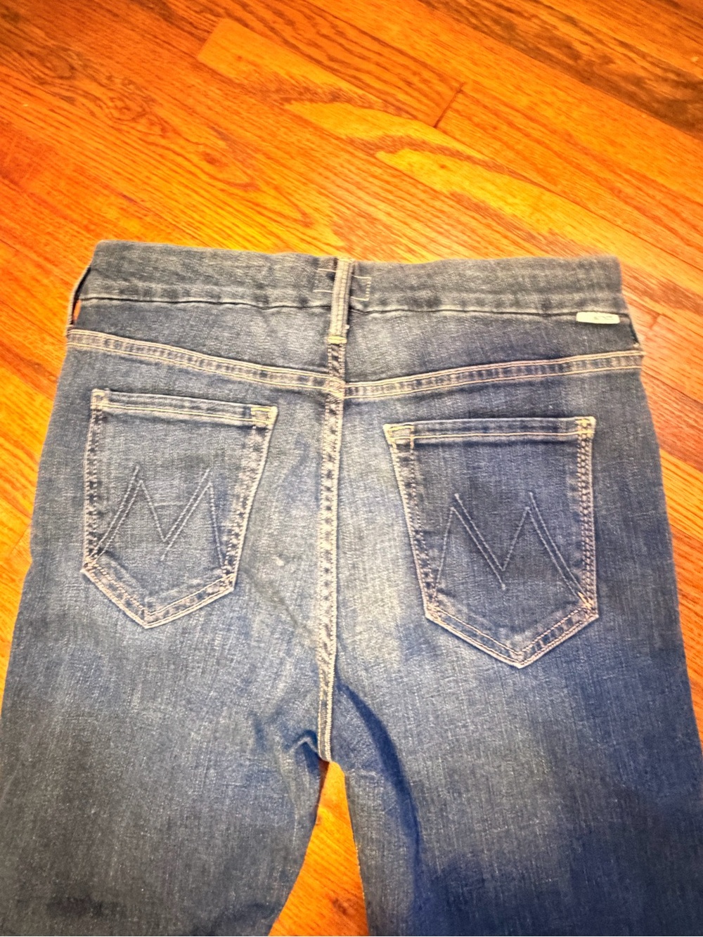 MOTHER Jeans Size 29 Dark Wash Raw Hem Slim Straight Denim - Picture 7 of 7